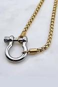 2TONE HORSESHOE NECKLACE