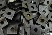 (100) Malleable 3/8 Square Bevel Washers I-Beam Flange Wedge - LOCAL NEW JERSEY PICKUP ONLY