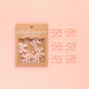 Sarah Hearts Pink Bow Large 1" Buttons