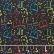 Back to School - Book Lover Black Yardage