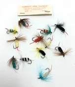 Japanese Liberty Fine Tackle Vintage Chenille Wrapped Fly Assortment 12pk Size 8