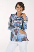 Artiste Crushed Burnout Cowl Neck Top
