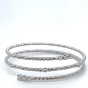 Flexible Beaded Diamond Wrap Bracelet