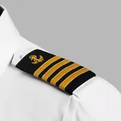 Epaulets - Black and Gold - 4 Stripe - Anchor