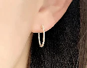 14kt and Diamond Inside and Out Hoops (15mm, 20mm and 25mm)