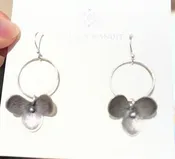 ATHENA BANDIT HYDRANGEA HALO EARRINGS IN SILVER