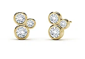 The Forevermark Tribute&amp;trade;  Collection 3  Round Diamonds = 0.56 Bezel Stud Earrings