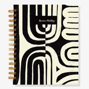 12-Month Black and White Maze Custom Planner