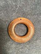 50 wooden circle pendants