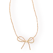 16" Gold Bow Necklace
