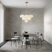 13-Light White Bubble Glass Ceiling Light