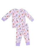 2-Piece L/S Pajama Set - Halloween Monster Dress Up Pink