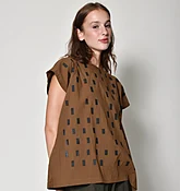 BROWN DISCO TUNIC — uzinyc