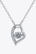 925 Sterling Silver Moissanite Pendant Necklace