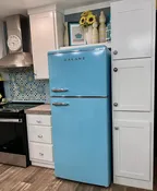 Galanz 18 cf Refrigerator Top Mount – Blue Retro