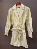 7 For All Mankind Faux Leather Long Sleeve Belted Romper sz M