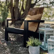 Chaise Adirondack Acropole - En bois - Noir et Muscade
