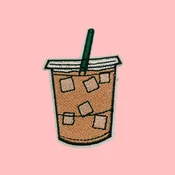 Iced Coffee Embroidered Patch