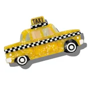 Hand-painted Yellow Taxi Cab Claw Hair Clip