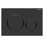 Actuator Plate Sigma20 Dual Flush Matte Black/Polished Black Plastic for Sigma Concealed Tanks 2x6 and 2x4 Installations
