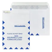 Custom 9" x 13" Resubmission Self Seal Envelopes with Security Tint, 24# White Wove, 1 Standard and 1 Custom Inks, 250 / Pack