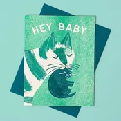 Bromstad Printing Co. Hey Baby Risograph Card