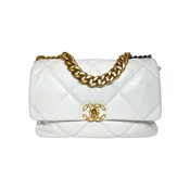 Chanel 19 White Large