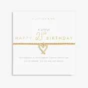 A Little Happy 21st Birthday Bracelet - Gold