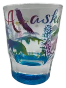 Alaska Animals Watercolor Heavy Shot Glass