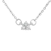 0.07ct Cluster Diamond Pendant in 14K White Gold