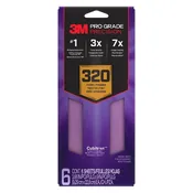 3M Pro Grade Precision Faster Sanding Sheets, 320 Grit, 9.00 in x 3.67 in (6 Pack)