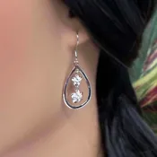 Awa Plumeria CZ Dangle Earring