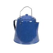 Stansport Coffee Pot, 20 Cup (5-6 oz) Capacity, Steel, Blue/White, Enamel