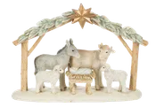 Animals at Manger Scene Figurine