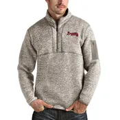 Antigua Atlanta Braves Fortune Quarter-Zip Pullover Jacket