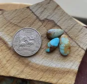 11 carat natural blue Stone Mountain Turquoise cabochons
