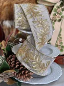4” dupion cord embroidery, platinum -SOLD BY THE YARD