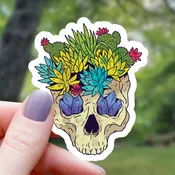 SUCCULENT SKULL HOUSEPLANT STICKER