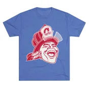 Atlanta Braves Screaming Indian Firefighter Edition Tri-Blend Short Sleeve Shirt