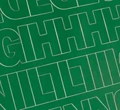 1/2″ Green Gothic Vinyl Letters/Numbers Set