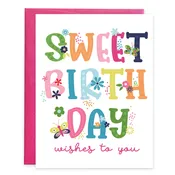 Birthday Greeting Card - Sweet Flowers Birthday