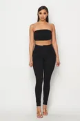 4 Button Super High Waisted Denim Skinny Jeans - Black