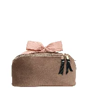 Accordion Box Makeup & Toiletry – Eco Velvet – Latte Taupe