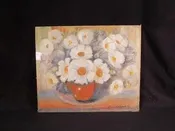 1920s Sweet Laura Lee Depression Era Folk Art Paint Canvas Plexi, Original J