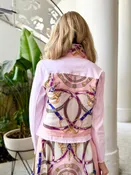 The Pink Denim Jacket / Purple Stirrup
