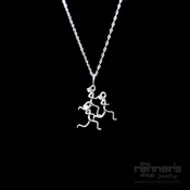 Silver "Atalanta" Runner Trio Necklace