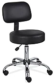 Black Metal Office Stool