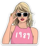 1989 Die Cut Sticker