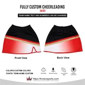 Custom Sublimated Cheerleading Skirt – Red/Black