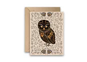 Amicreative Owl Dark Omens Greeting Card: 1